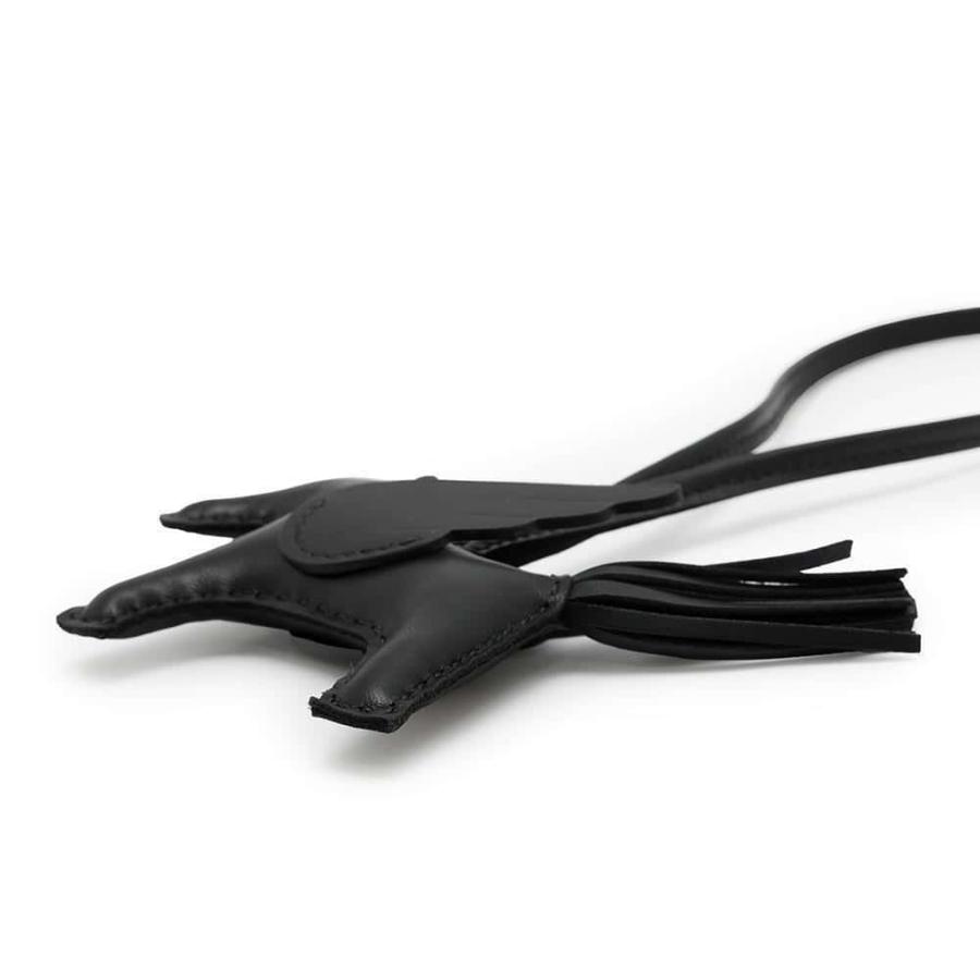エルメス バッグチャーム ロデオPM ペガサス ブラック ラムスキン W