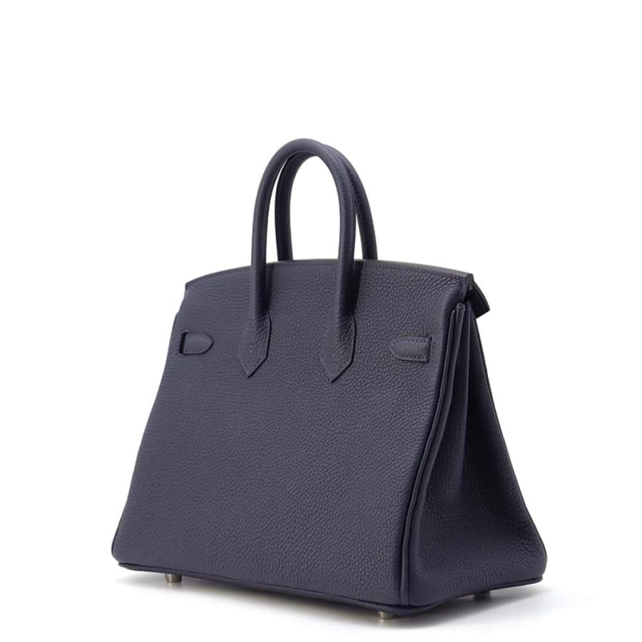 エルメス バーキン25 ブルーニュイ/シルバー金具 トゴ W刻印 HERMES