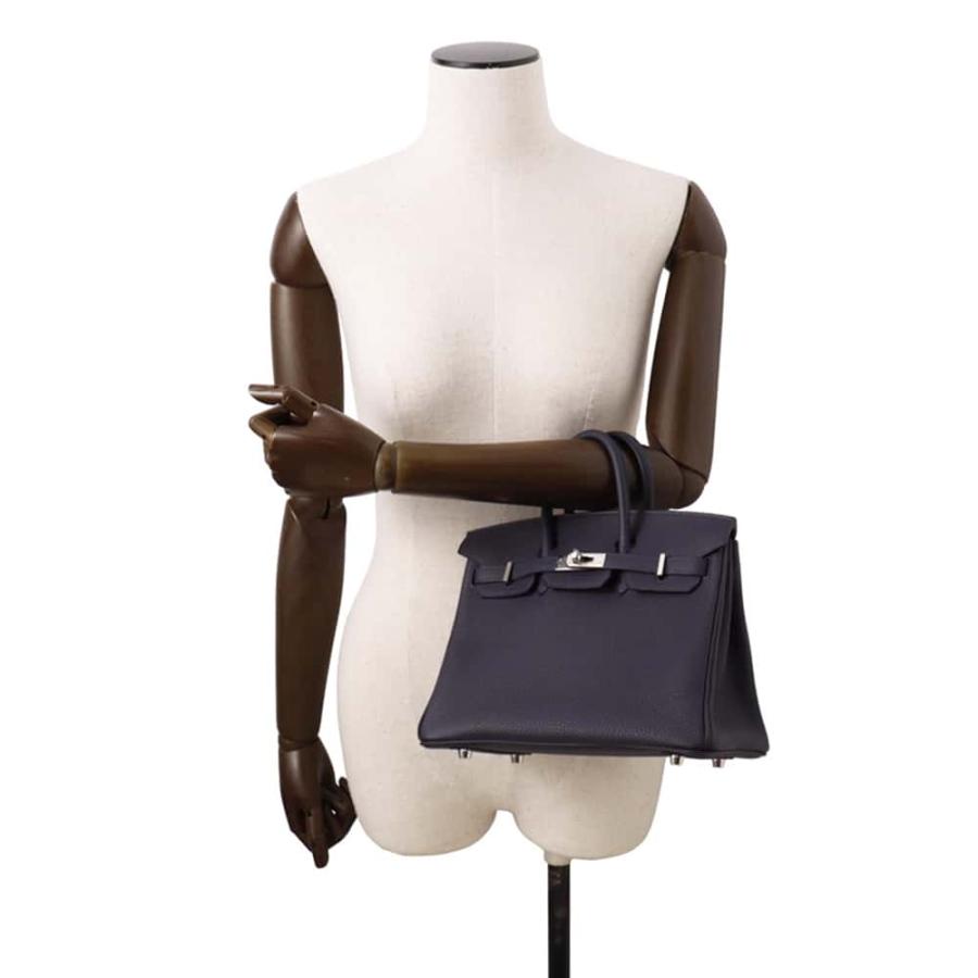 エルメス バーキン25 ブルーニュイ/シルバー金具 トゴ W刻印 HERMES