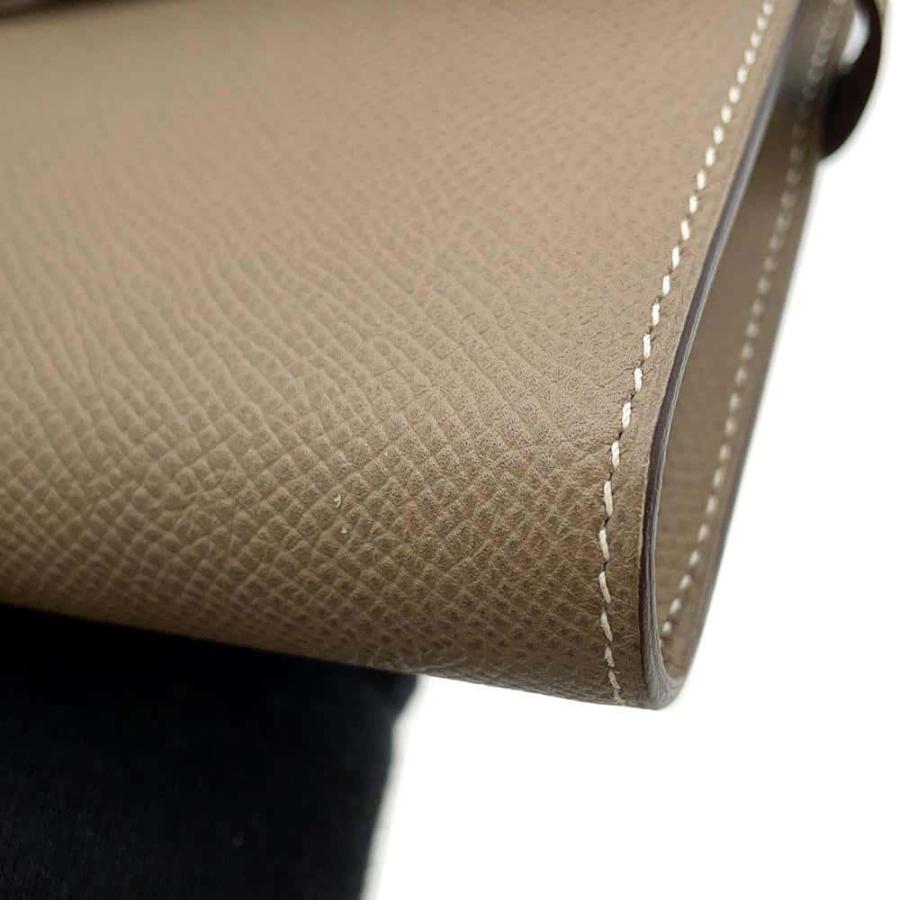 エルメス 長財布 ケリーウォレット ロング エトゥープ/シルバー金具