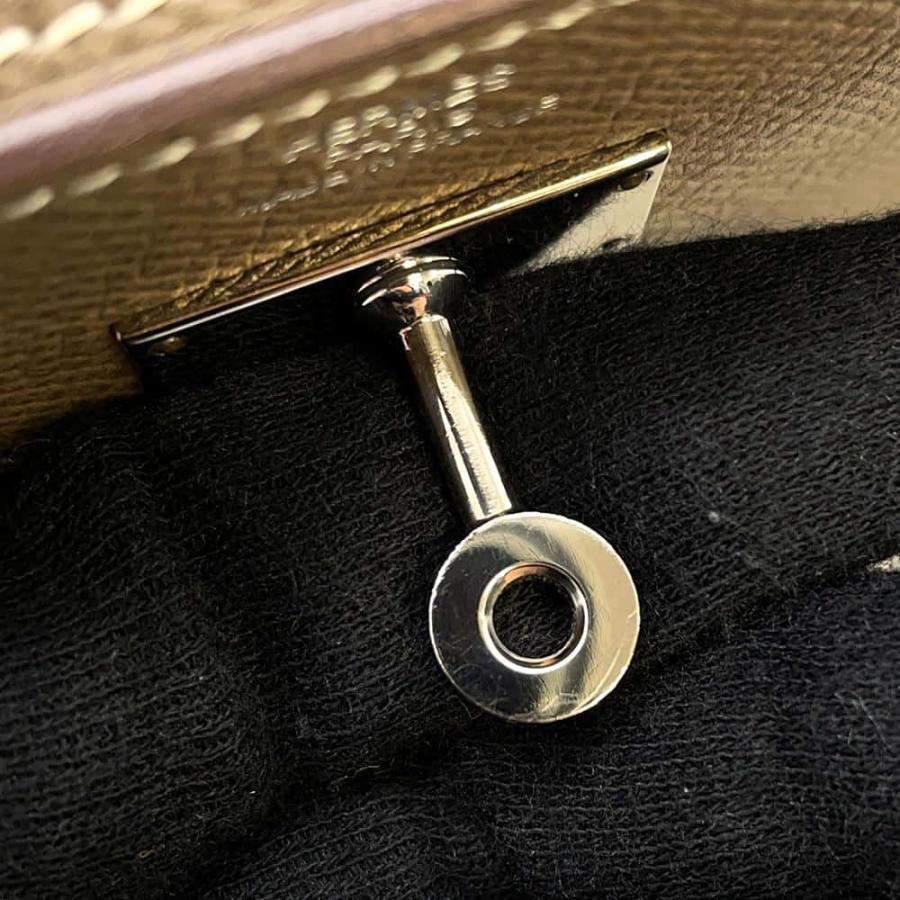 エルメス 長財布 ケリーウォレット ロング エトゥープ/シルバー金具 