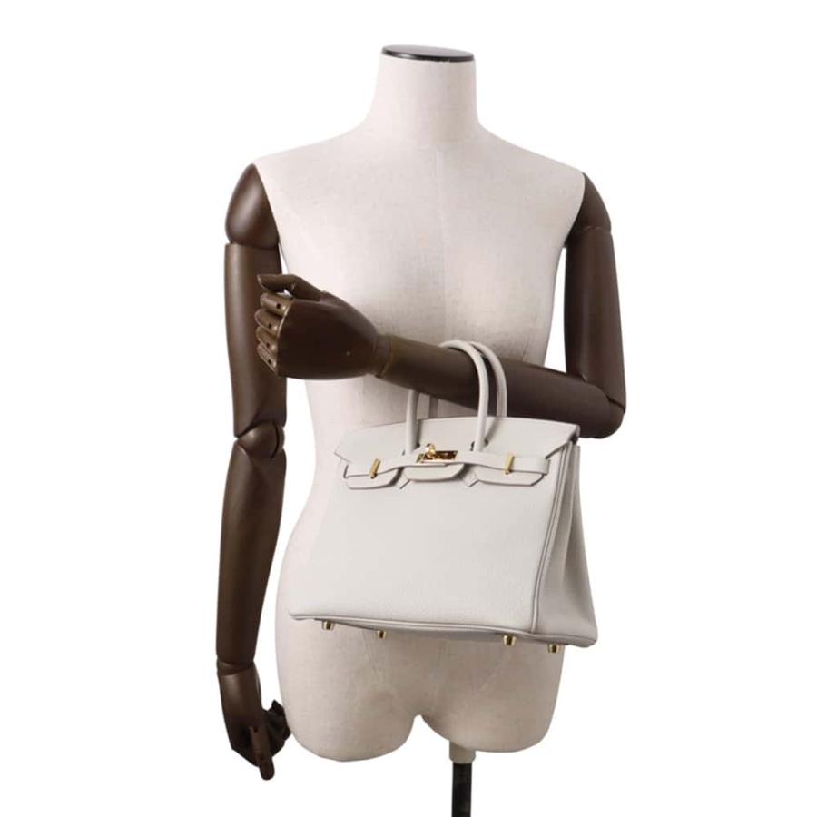 エルメス バーキン25 パールグレー/ゴールド金具 トゴ U刻印 HERMES