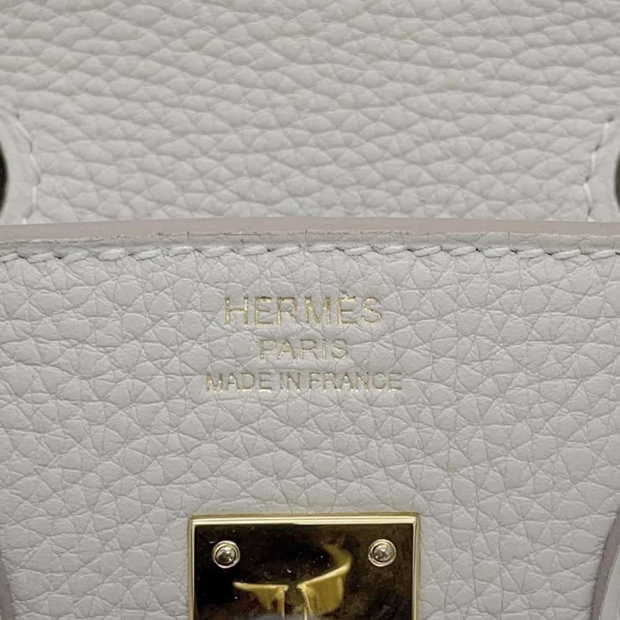 エルメス バーキン25 パールグレー/ゴールド金具 トゴ U刻印 HERMES