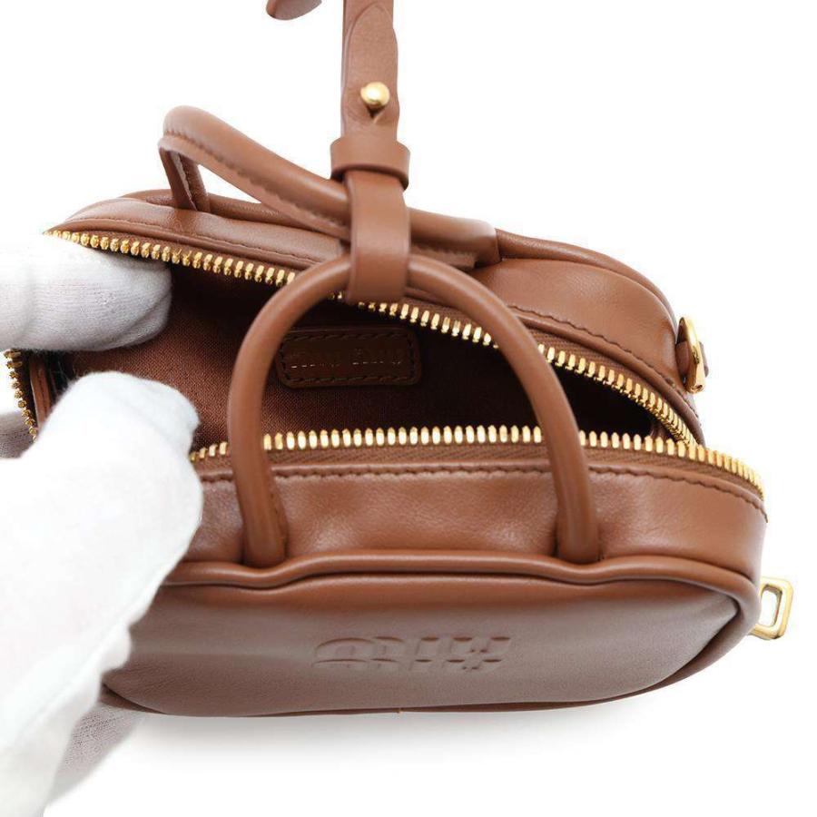 ミュウミュウ バッグチャーム マイクロ バッグ レザー 5NR036 MIUMIU