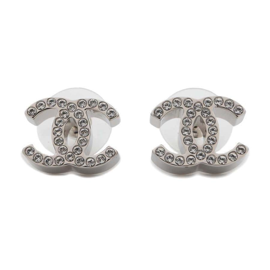 極美品‼️ CHANEL シャネル　ピアス　ココマーク　ラインストーン　クリア シャネル ピアス ココマーク ラインストーン CHANEL アクセサリー