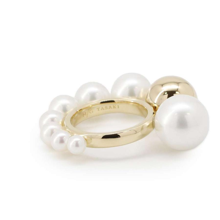 18k ビッグパールリング　イエローゴールド タサキ リング シェル 淡水真珠 18KYGイエローゴールド サイズ約7号 RC