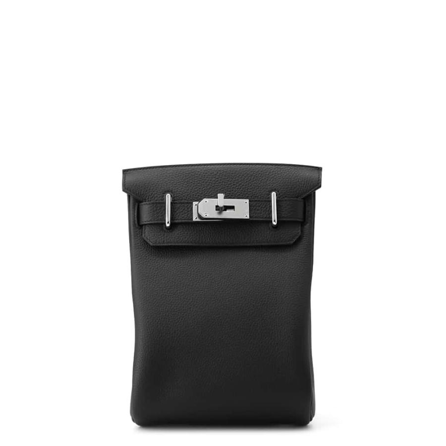 エルメス HERMES ウエストバッグ ドゴン シルバー金具 ボディバッグ 斜め掛け ブラック エルメスドゴン ベルトバッグ 黒 シルバー金具 □F刻印(2002年頃)刻印