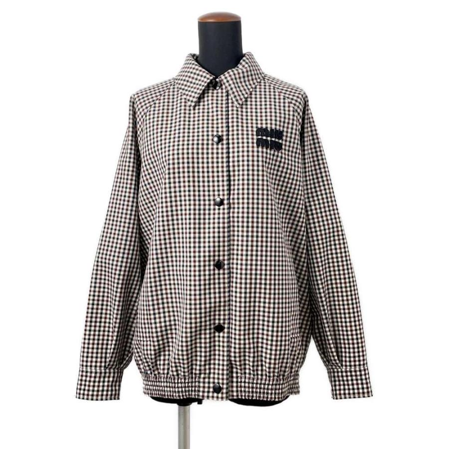 ミュウミュウ ジャケット ギンガムチェック ブルゾン レディースサイズ