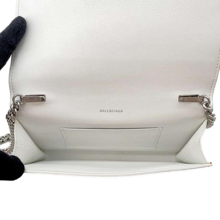 BALENCIAGA(バレンシアガ) ショルダーバッグ エブリデイ 593785 白×ピンク スマホポシェット/チェーンショルダー レザー バレンシアガ チェーンショルダーバッグ エブリデイ レザー 593785