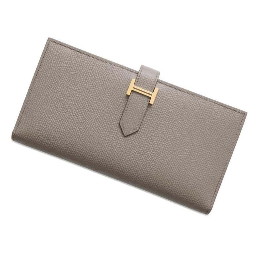 エルメス 長財布 ベアンスフレ エタン/ゴールド金具 エプソン D刻印