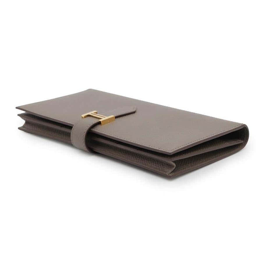 エルメス 長財布 ベアンスフレ エタン/ゴールド金具 エプソン D刻印