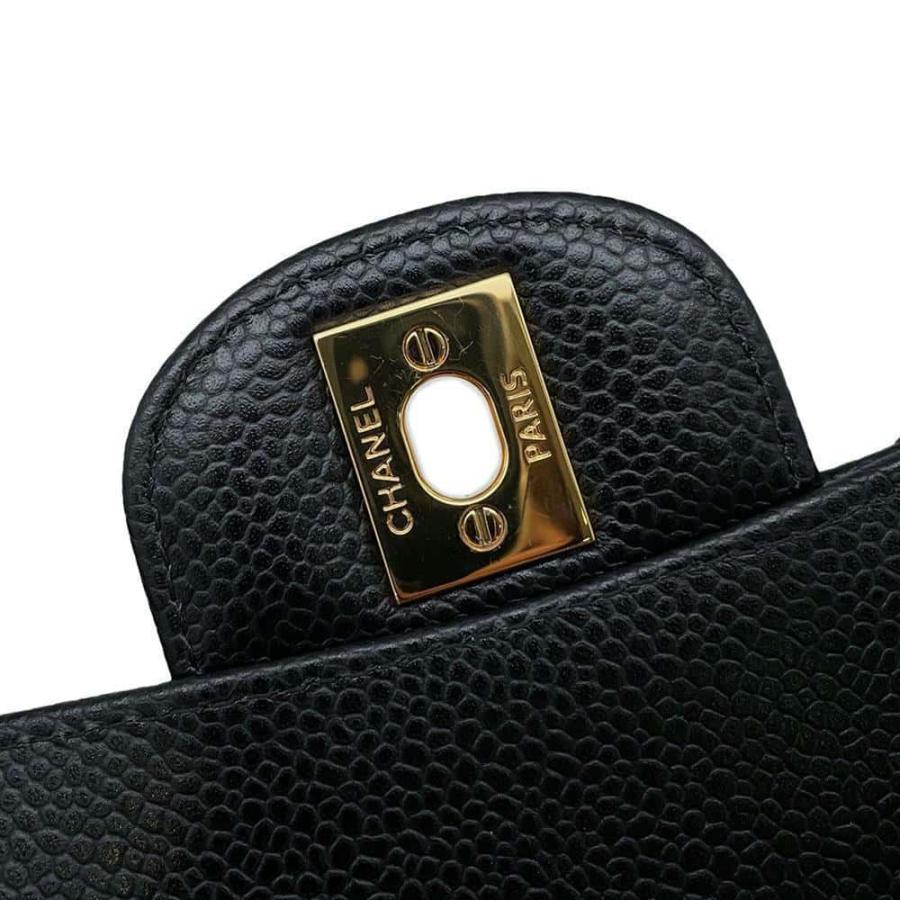 シャネル チェーンショルダーバッグ マトラッセ25 ココマーク キャビアスキン ダブルチェーン A01112 CHANEL 黒 シャネル チェーンショルダーバッグ マトラッセ25 ココマーク キャビア