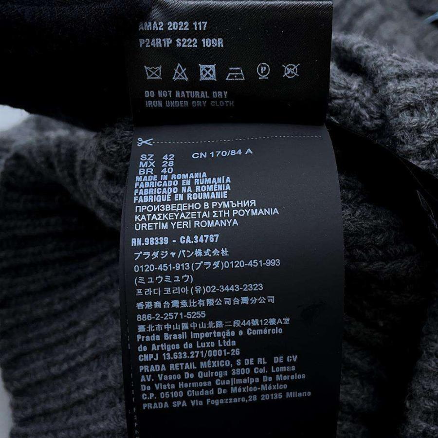 プラダ セーター ウール カシミヤ ナイロン レディースサイズ42 P24R1P PRADA アパレル ニット 黒 プラダ セーター ウール カシミヤ ナイロン レディースサイズ42 P24R1P