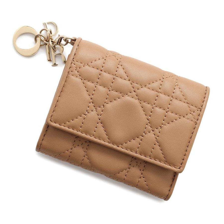 Christian Dior カナージュ 三つ折り財布 クリスチャン・ディオール 三つ折り財布 レディディオール ロータス