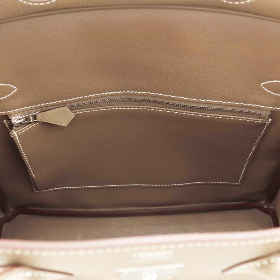 エルメス バーキン30 エトゥープ/シルバー金具 トゴ W刻印 HERMES 