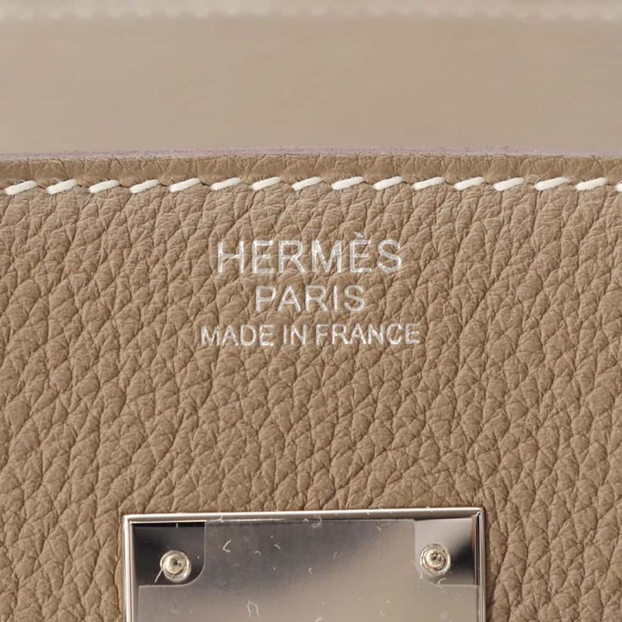 エルメス バーキン30 エトゥープ/シルバー金具 トゴ W刻印 HERMES 
