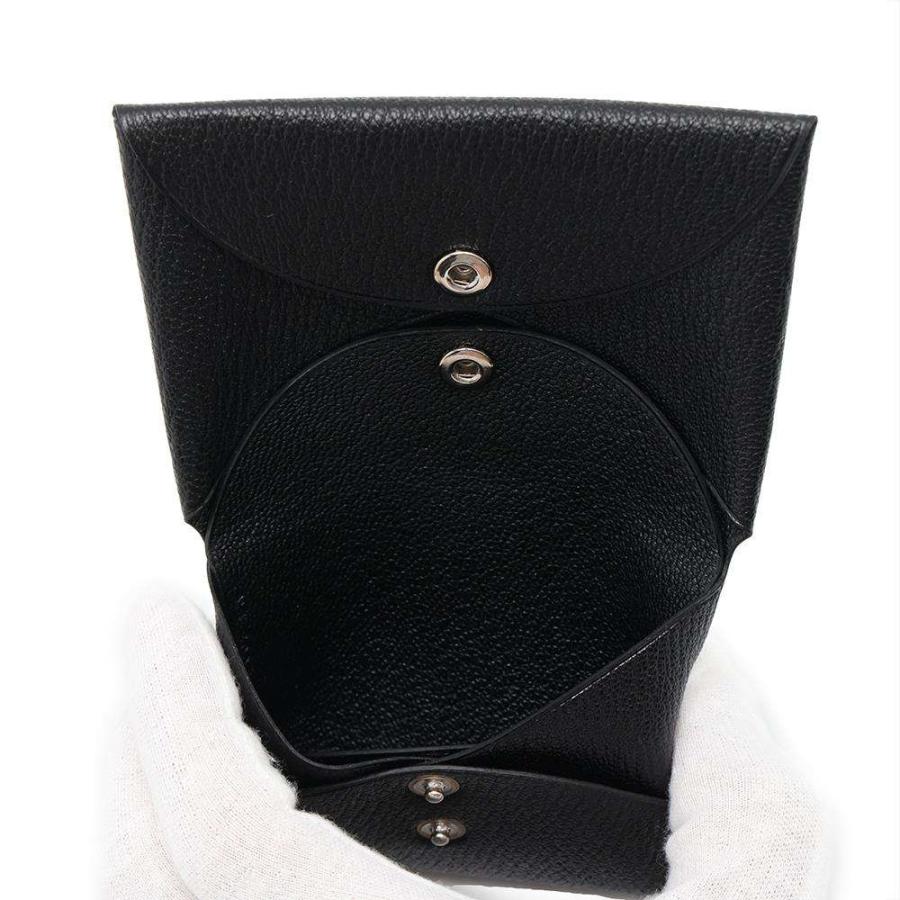 エルメス コインケース カルヴィ デュオ ブラック/シルバー金具