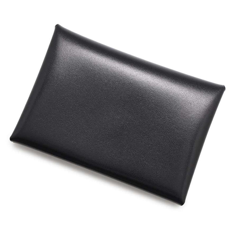 エルメス コインケース カルヴィ デュオ ブラック/シルバー金具 