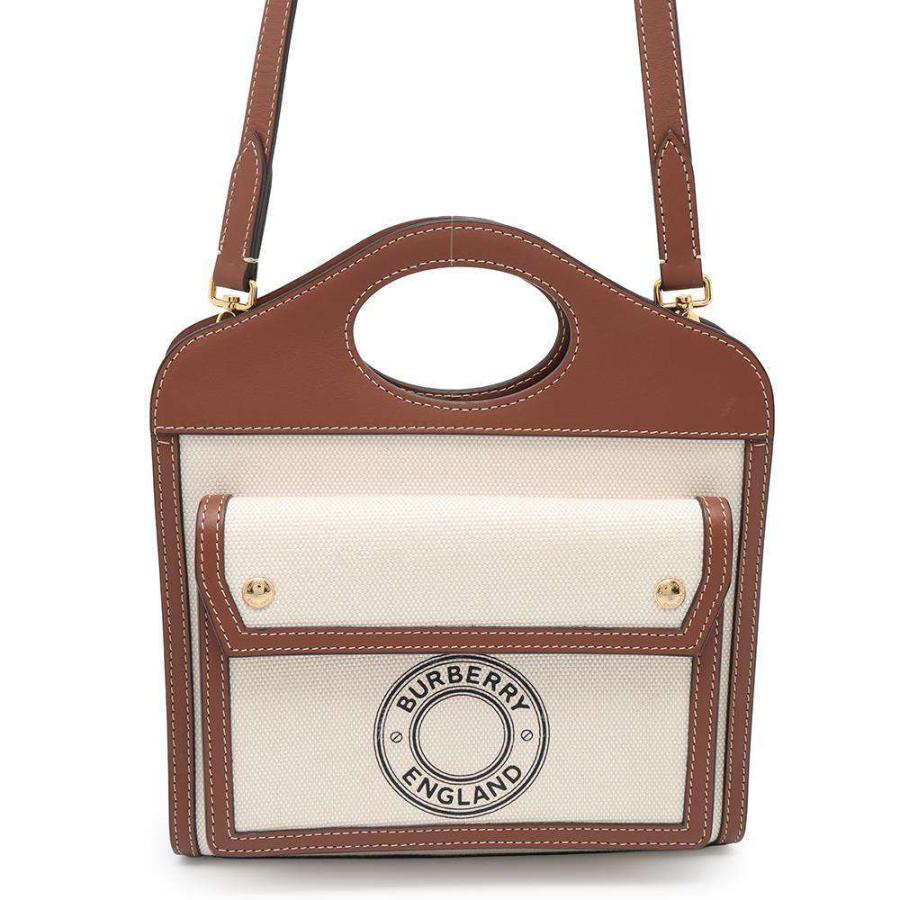 （7月19日まで値下げ）BURBERRYバーバリーバッグ バーバリー ショルダーバッグ ミニ ロゴ キャンバス レザー 8028062