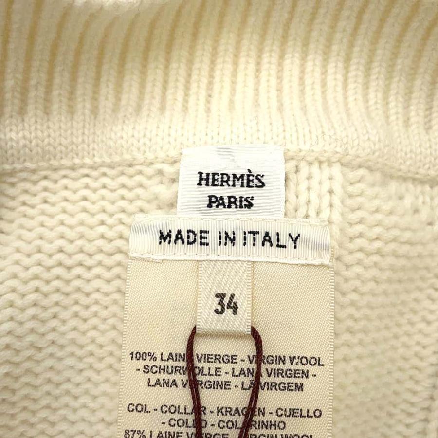 エルメス ポンチョ Hモチーフ ウール レディースサイズ34 HERMES
