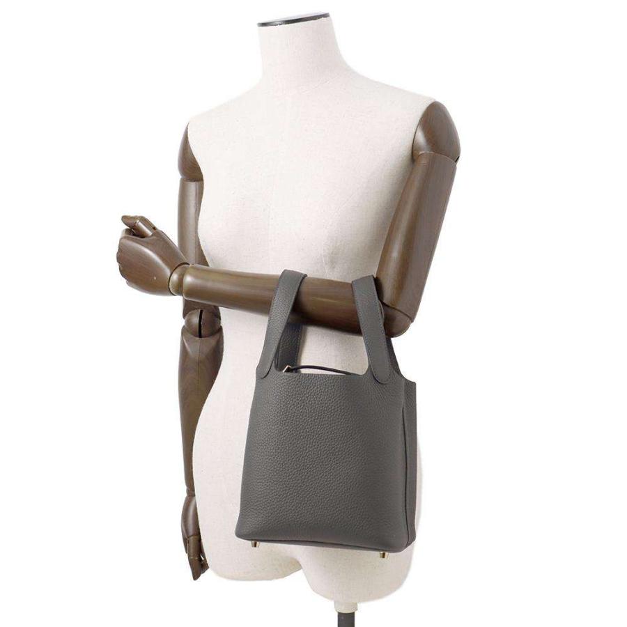 エルメス ハンドバッグ ピコタンロックPM ダークブロンズ/ゴールド金具  