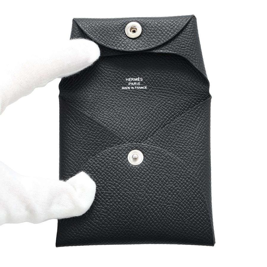 エルメス コインケース バスティア ブラック エプソン W刻印 HERMES
