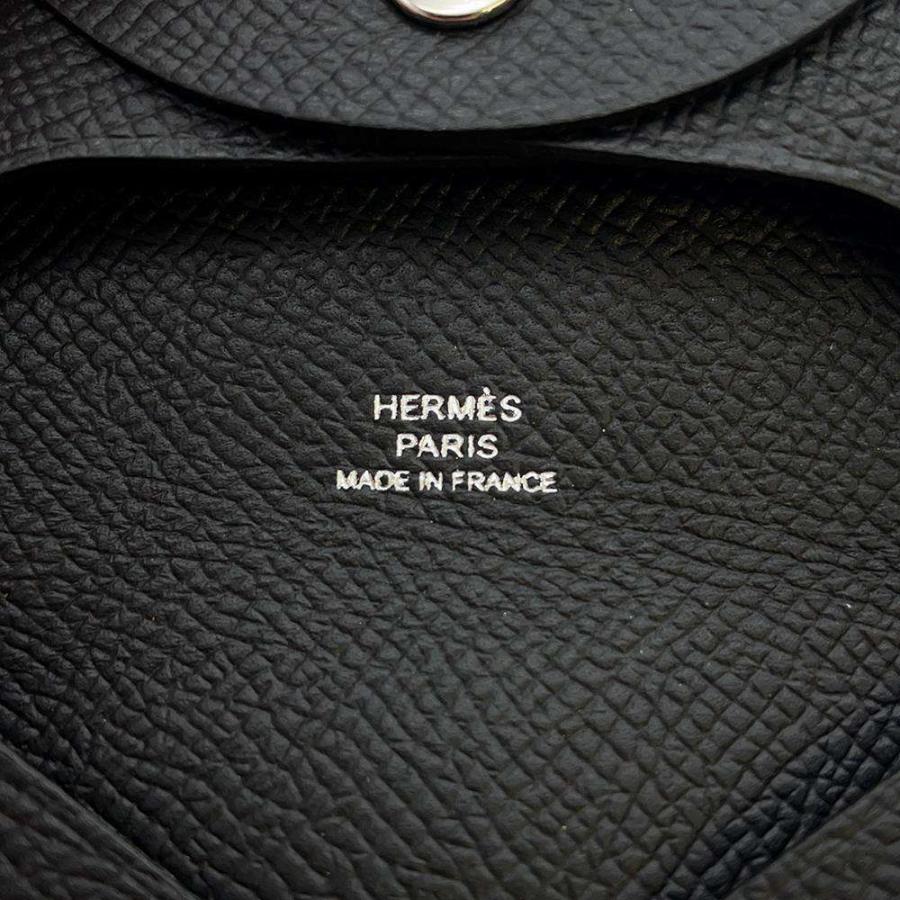 エルメス コインケース バスティア ブラック エプソン W刻印 HERMES