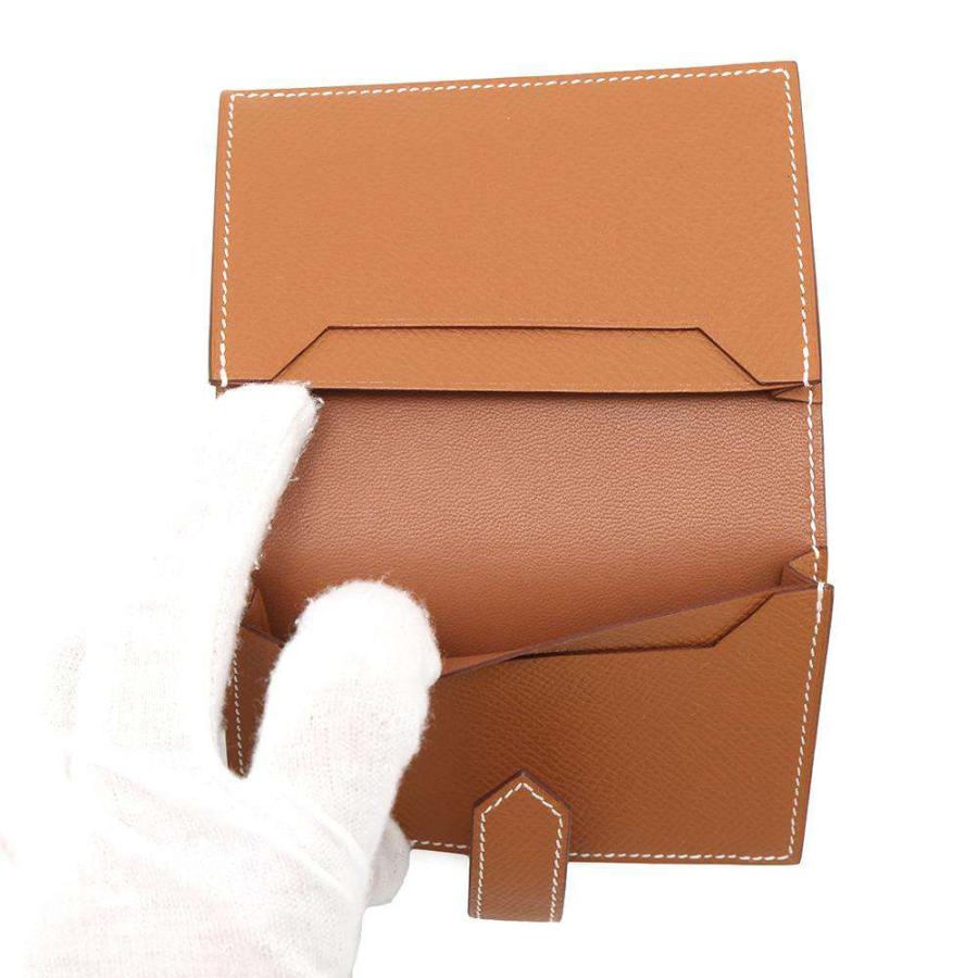 エルメス カードケース ベアン ミニ ゴールド/ゴールド金具 エプソン B