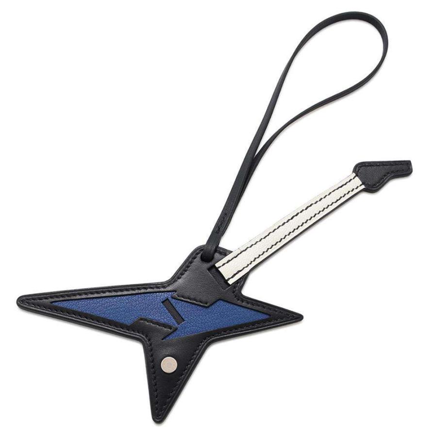 新品未使用 エルメス ギターチャーム エルメス バッグチャーム ロック ギター ブラック/ブルーロワイヤル