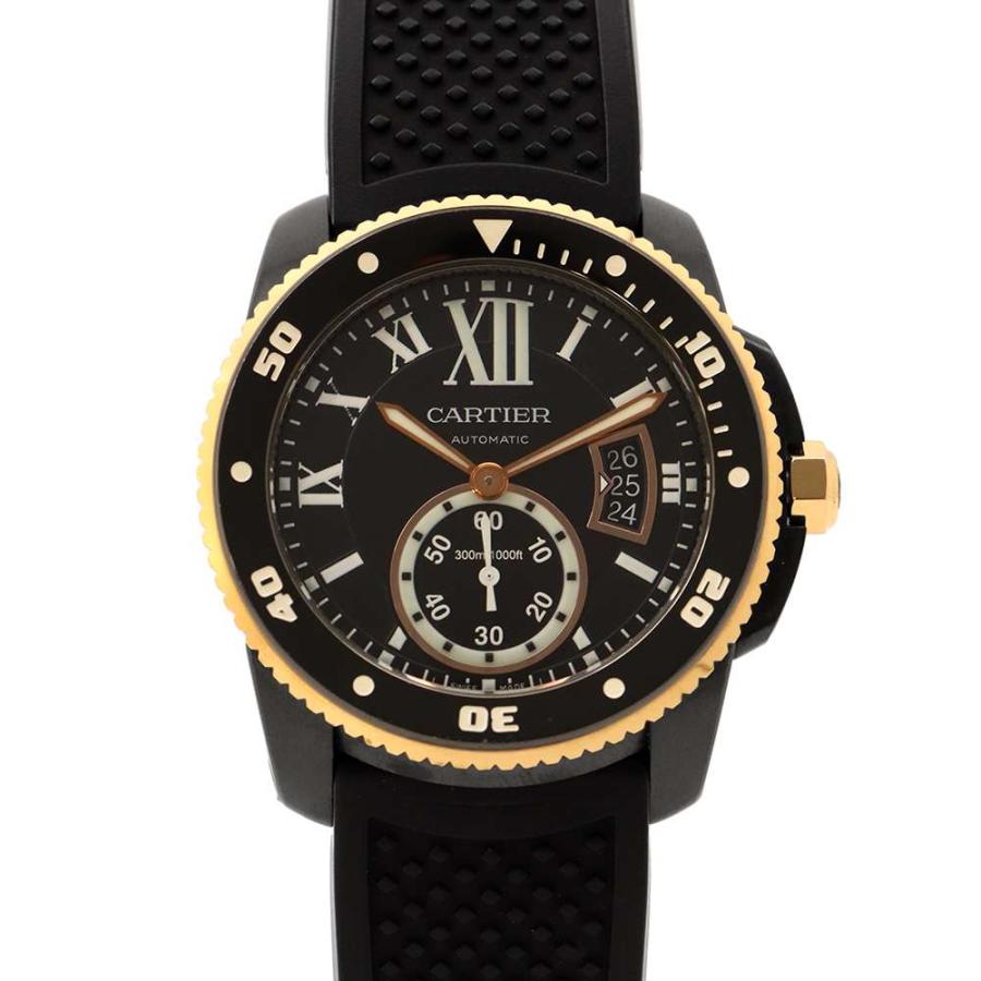カルティエ カリブル ドゥ ダイバー W2CA0004 Cartier 腕時計 黒文字盤 
