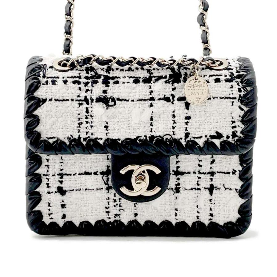 シャネル チェーンショルダーバッグ ツイード ココマーク CHANEL