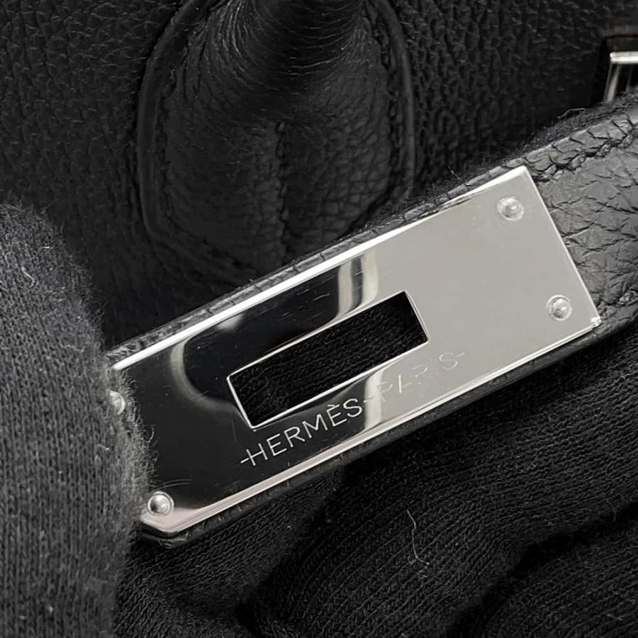 エルメス バーキン30 ブラック/シルバー金具 トゴ Z刻印 HERMES Birkin