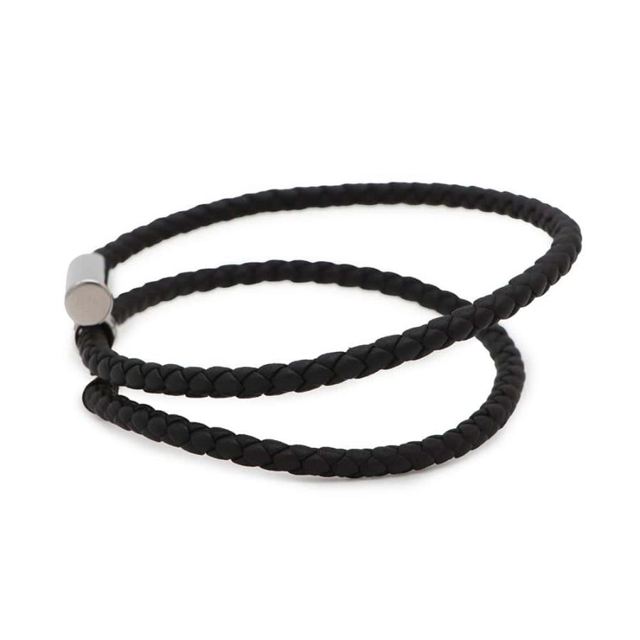 エルメス ブレスレット トゥルニ トレッセ ブラック/シルバー金具