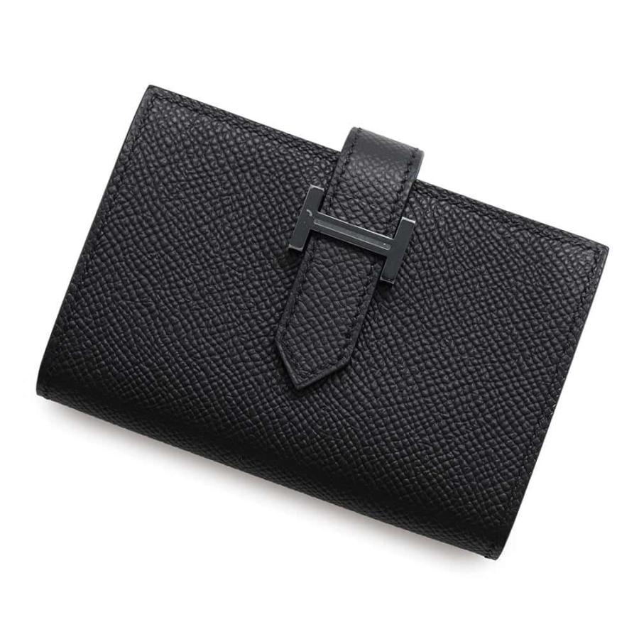エルメス ベアン ミニ カードケース モノクローム ブラック金具 名刺入れ エルメス カードケース ベアン ミニ モノクローム ブラック/ブラック