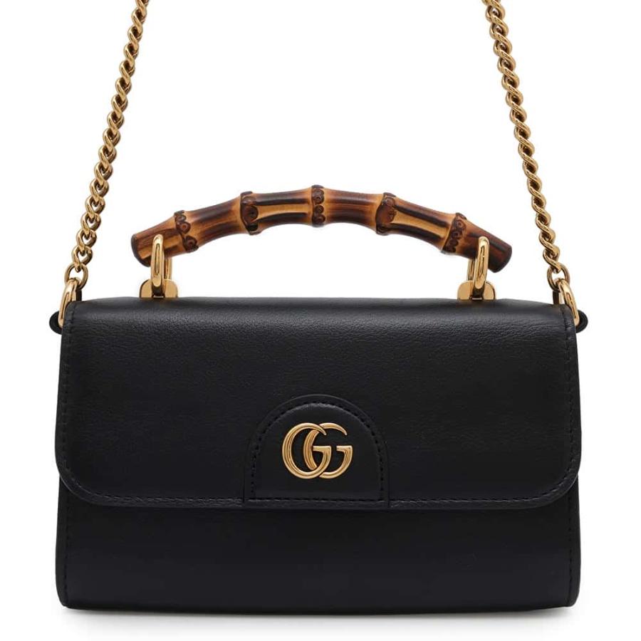 グッチ チェーンショルダーバッグ バンブー ダイアナ レザー 675795