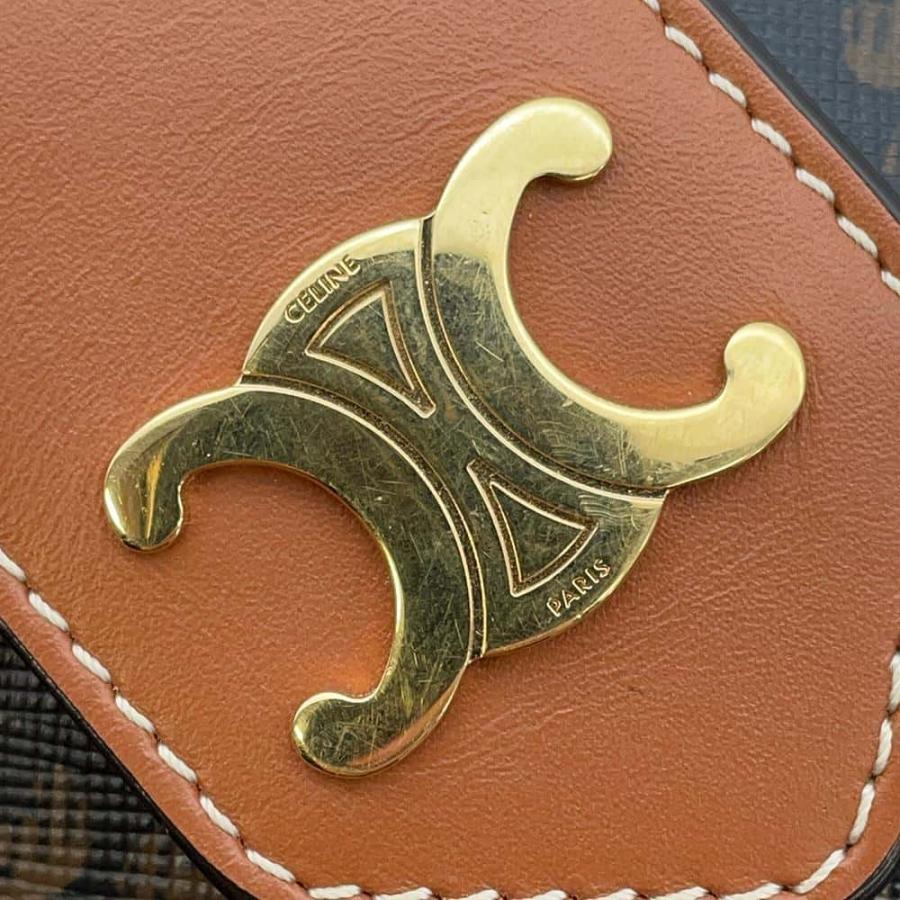 セリーヌ ショルダーバッグ トリオンフ タンブール バニティ レザー  