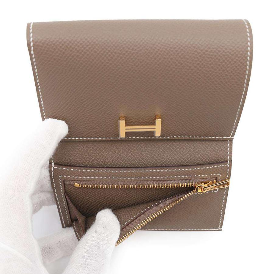 三つ折り財布 エトゥープ ゴールド金具 ベアン コンビネが好きな方 エルメス 三つ折り財布 ベアンコンビネ エトゥープ/ゴールド金具