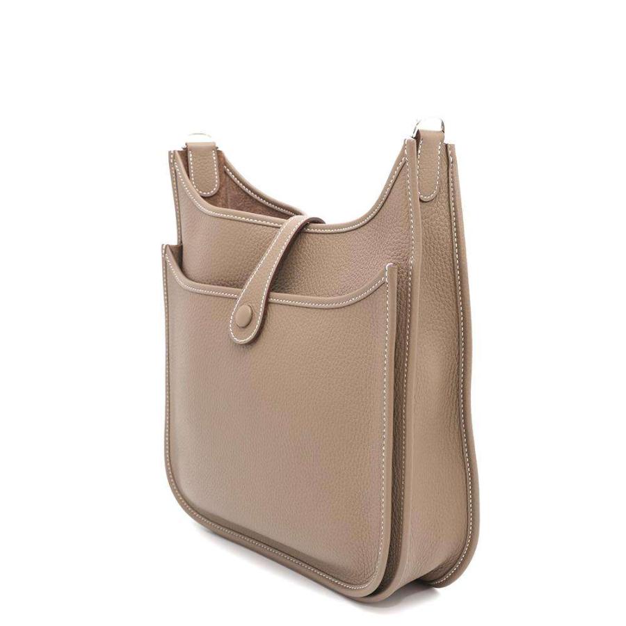 エルメス HERMES エヴリン3 PM □R刻印 エトゥープ シルバー金具 トリヨン レディース ショルダーバッグ HERMES - エルメス HERMES エヴリン3PM Z刻 エトゥープ シルバー金具