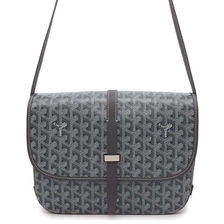 GOYARD ゴヤール ショルダーバッグ グレー ベルヴェデーレMM 付属品付 ゴヤール ショルダーバッグ ベルヴェデーレMM PVC レザー