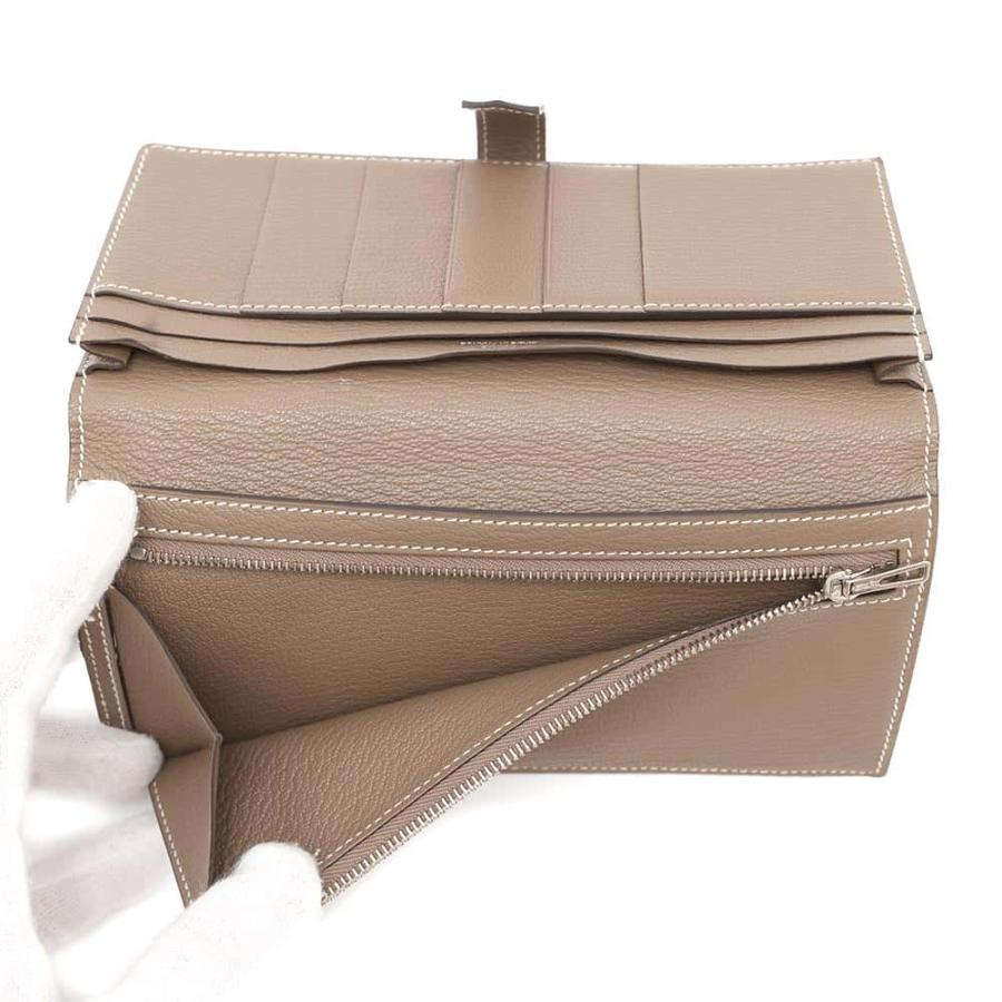 HERMES エルメス ベアンスフレ エトゥープ 長財布 シェブルミゾル H金具 エルメス 長財布 ベアンスフレ エトゥープ/シルバー金具