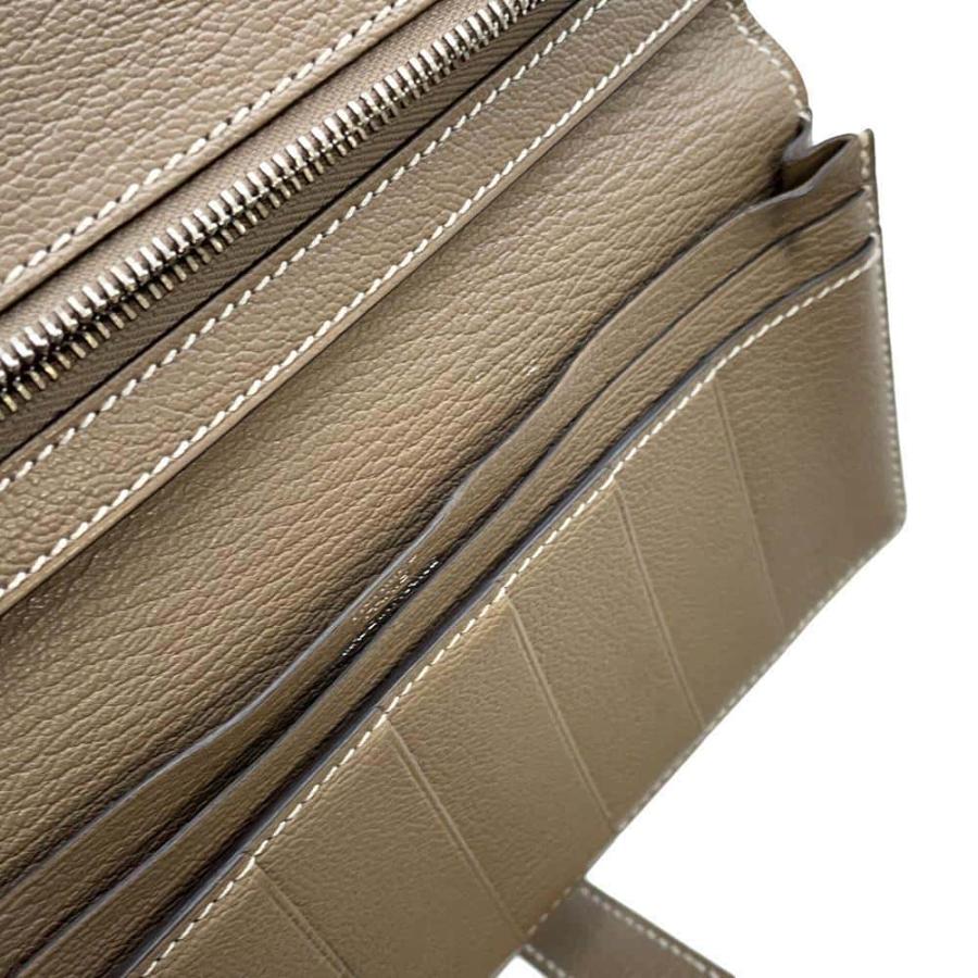 エルメス 長財布 ベアンスフレ エトゥープ/シルバー金具