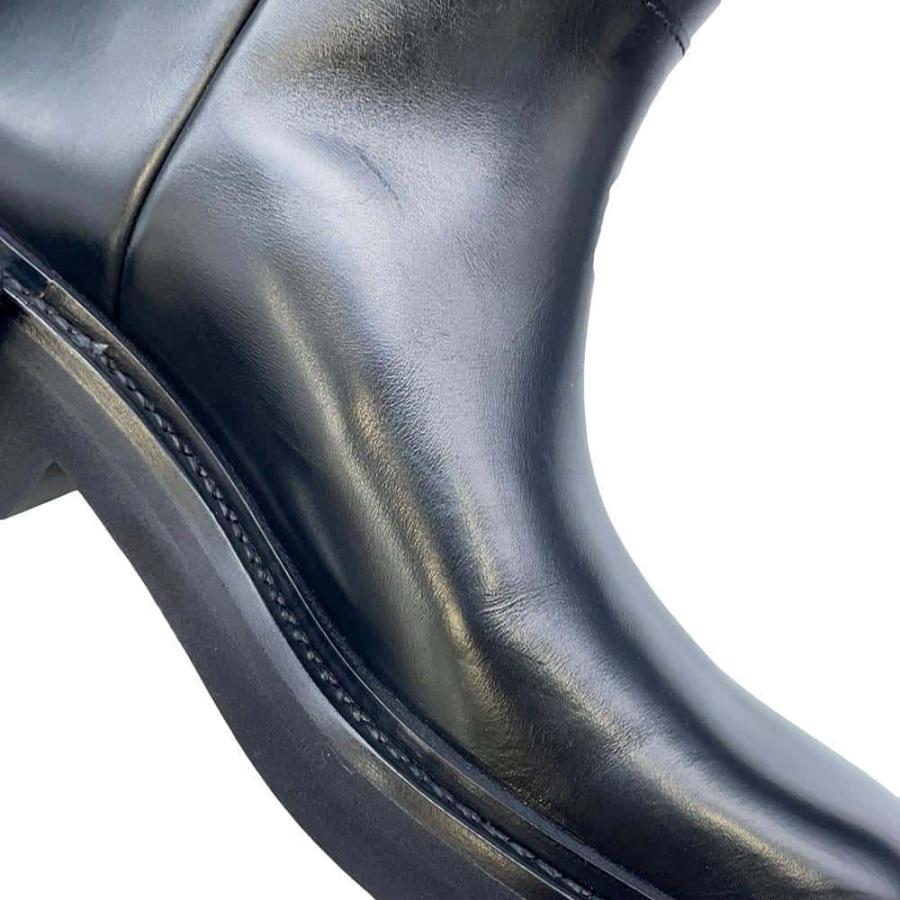 プラダ ロングブーツ レザー メンズサイズ7 2WG014 PRADA 靴 黒 【安心