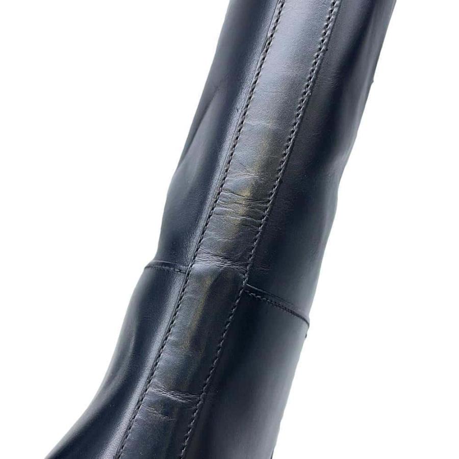 プラダ ロングブーツ レザー メンズサイズ7 2WG014 PRADA 靴 黒 【安心