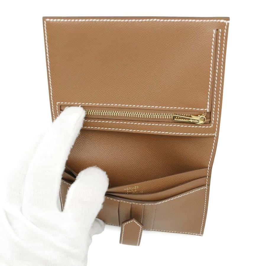エルメス 二つ折り財布 ベアンコンパクト ゴールド/ゴールド金具