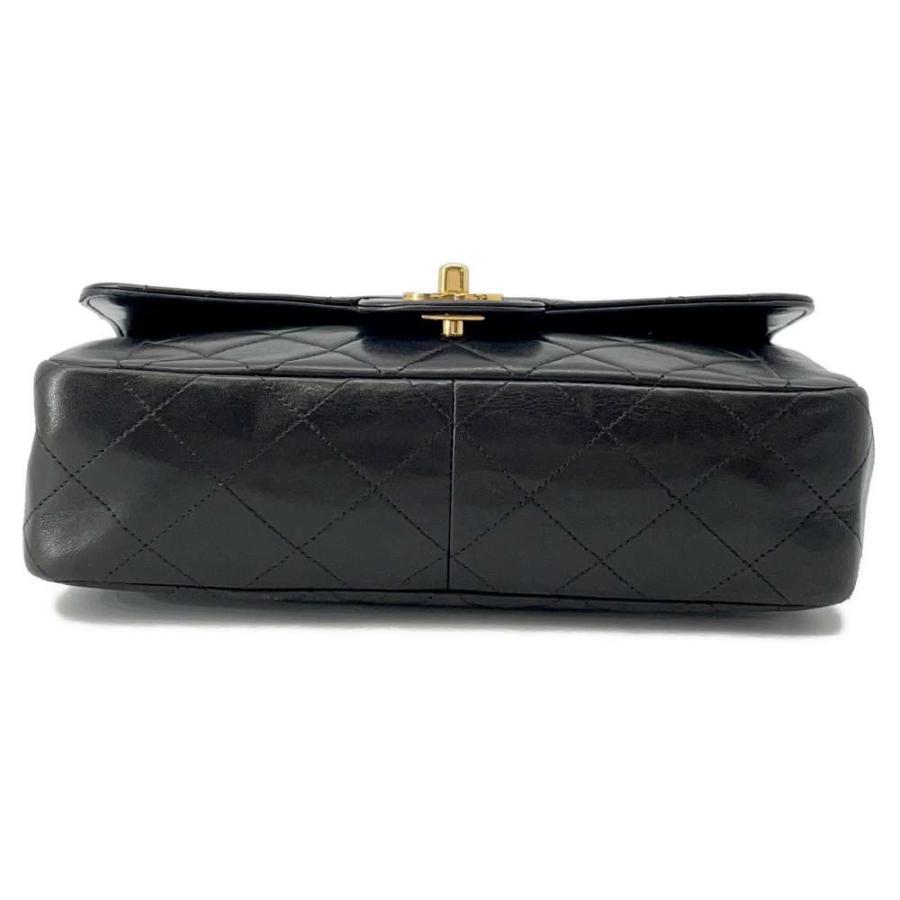 シャネル マトラッセ ラムスキン チェーン ショルダー バッグ ココマーク 黒 CHANEL（シャネル） マトラッセ ココマーク プッシュロック チェーン