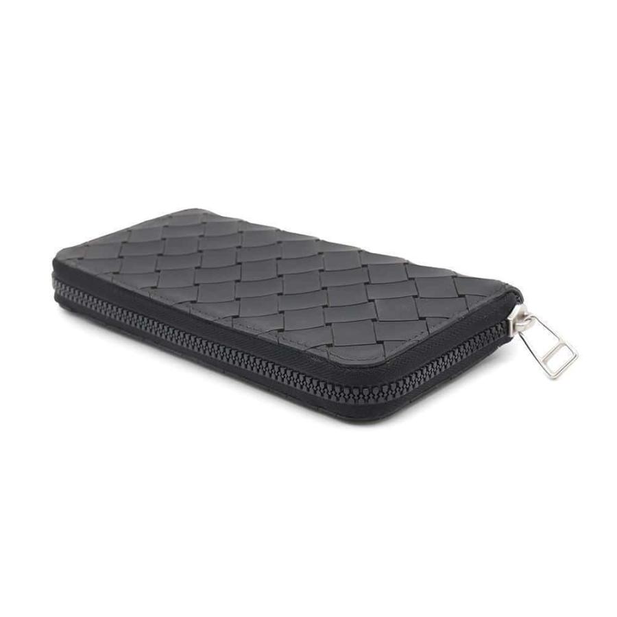 ボッテガヴェネタ 長財布 イントレチャート ラウンドファスナー ラバー 