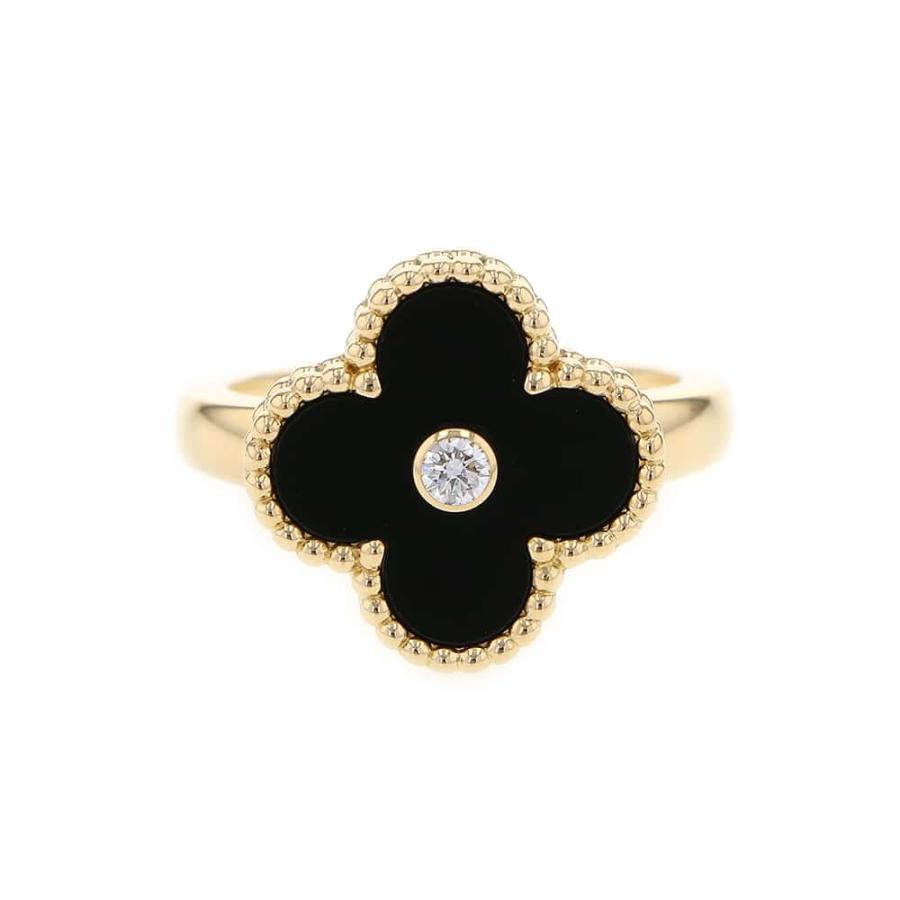 ヴァンクリーフ&アーペル リング ヴィンテージ アルハンブラ オニキス