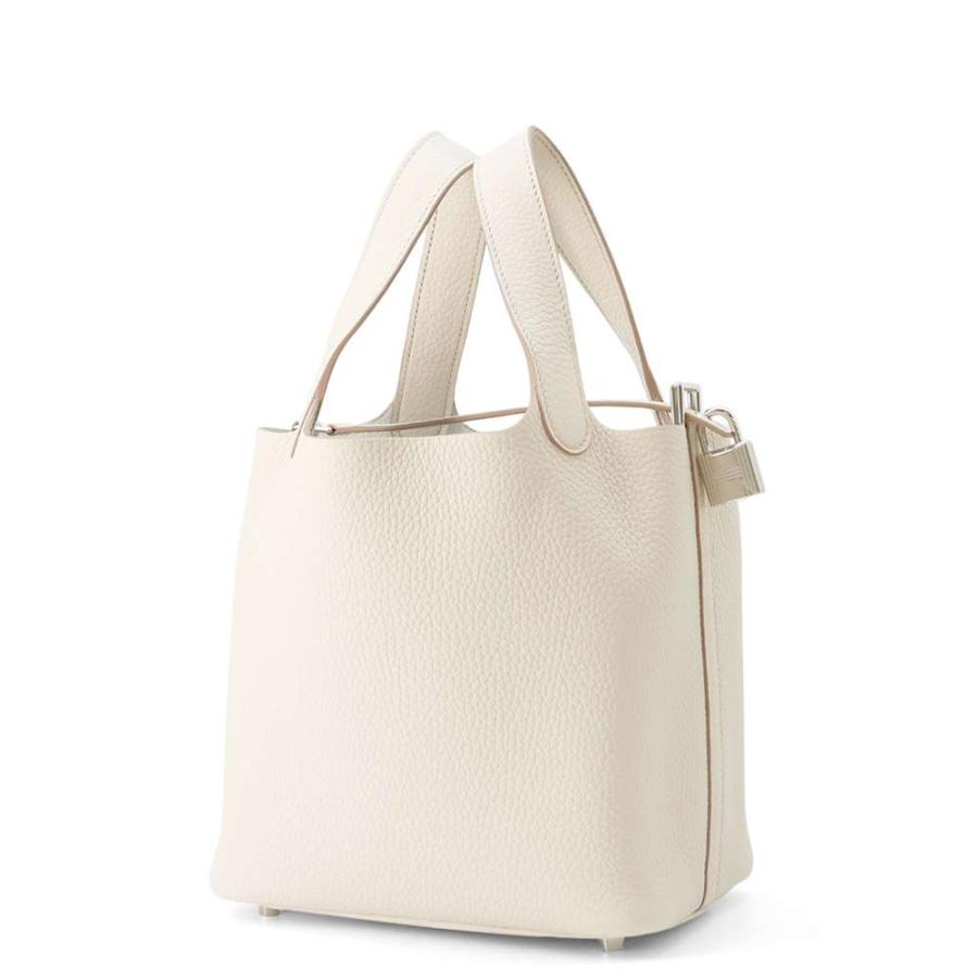エルメス ハンドバッグ ピコタンロックPM ベトン/シルバー金具 