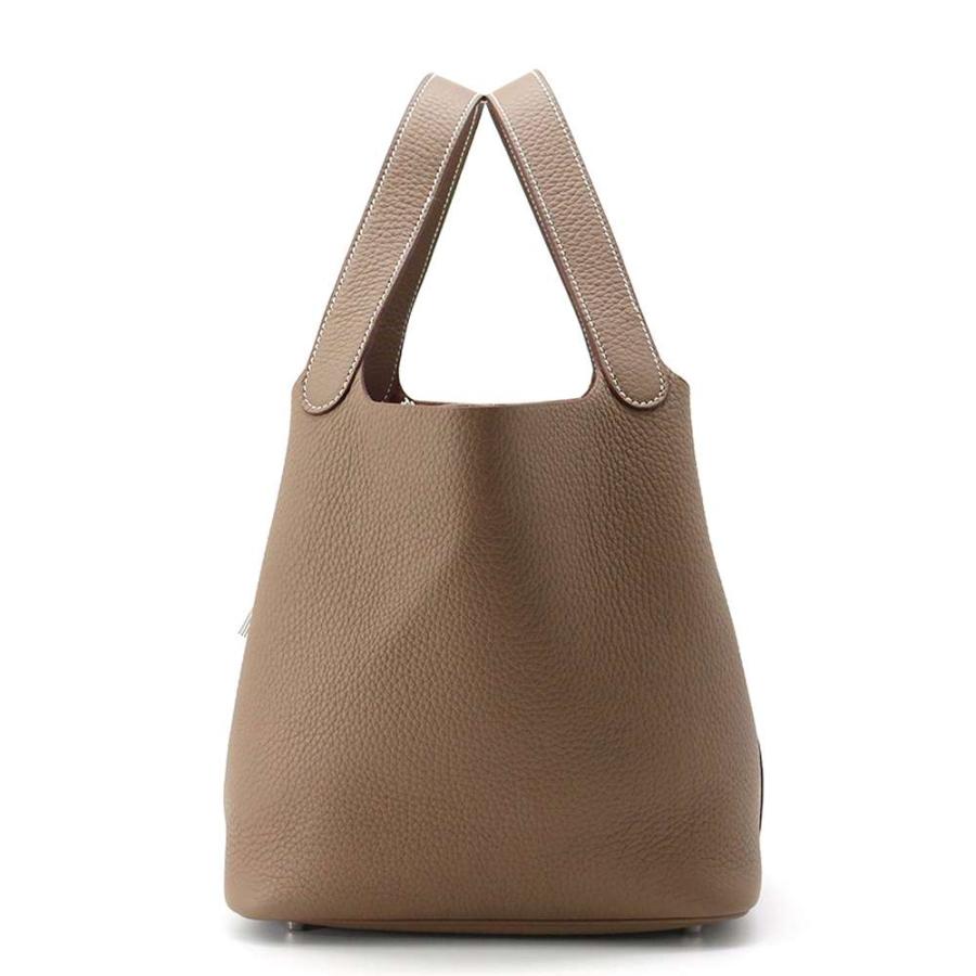 エルメス ハンドバッグ ピコタンロックMM エトゥープ/シルバー金具 