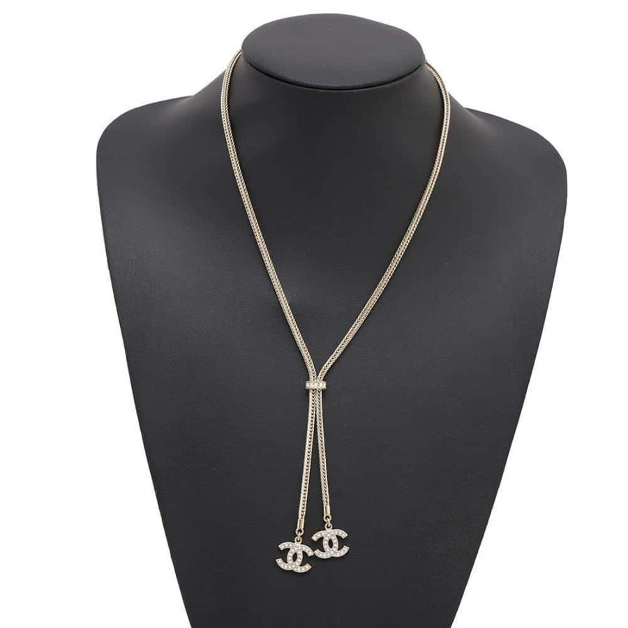 シャネル ネックレス ココマーク ラインストーン B24 K ABE652 CHANEL
